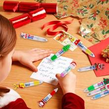 24PCS Christmas Multicolor Ballpoint Pens 4 Colors In 1 Retractable 0.7mm Cartoon Cute Fun Pens For Santa Snowman Writing Pens For Holiday Party School Supplies Students Rewards - Nhiều màu - Xem 7