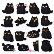 12Pcs Cute Black Cat Series Shoe Charms For Sandals, PVC Shoe Decorations Accessories For Christmas, Birthday, Party, Gift Shoes Pins For Teens Men Women And Adults