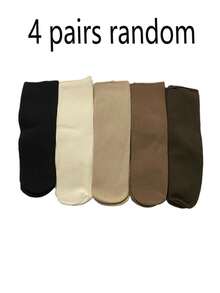 4 Pairs Women's Winter Thermal Socks - Ultra Soft Thermal Lined & Non-Slip | Indoor Cozy House Socks For Snow Boots | Cold-Proof Essentials (Assorted Colors) - Multicolor - View 8