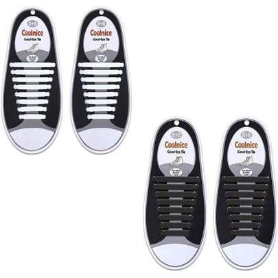estiloEstiloSin Cordones de Cordones para Adultos, 2 Pares Cordones Elásticos para Zapatillas de Deporte, Atlética de Silicona Elástico, Cordones para Correr de AtletasVersión mejoradaVersión mejorada