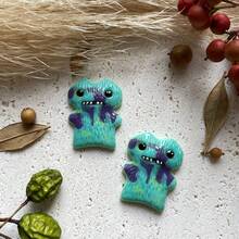Cartoon Sprout Monster Teeth Resin Accessories For DIY Phone Case, Hair Clips, Hollow Out Clogs Charms, Decorative Craft Supplies - Multicolor - View 4