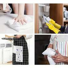Set Of 2 Cartoon Seagull Kitchen Towels 40x60cm, Super Soft Absorbent Machine Washable Dish Cloths, Multi-Use For Cooking Cleaning Kitchen Bathroom Decor - Blue and White - View 9