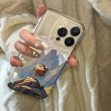 Climbing Crayon Shin-Chan Phone Case Compatible With Apple 16 Pro Max/13/14/15/12 Cartoon Anime Full Protection Case - 無色 - 查看 6