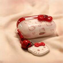 Sanrio Heltty 耳机保护套，适用于 1/2/3/4/Pro/Pro2/Pro3 无线蓝牙耳机，蝴蝶结设计，Hello Kitty 苹果耳机保护套，蓝牙耳机保护套，蝴蝶结设计保护套，Hello Kitty 蝴蝶结主题保护套，卡通主题保护套，防刮保护套。 - 彩色 - 查看 4