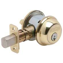 SCHLAGE LOCK CO B60N605 Single Cylinder Deadbolt Brass - Latón brillante - Ver 2