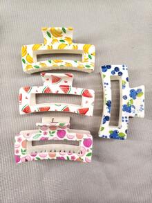 1 Stück/2 Stück/3 Stück Minimalistische hochwertige elegante quadratische Kunststoff Haarklammern für Damen, vielseitig für den täglichen Gebrauch und die Verwendung unter der Dusche, Winterhaaraccessoires, modische Haarspangen