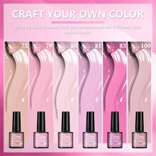 Ftmy 6PCS Gel Nail Polish 7ml Latest Version Shiny Bright Suitable For LED Lamp Curing Tear Resistant Smooth 28 Days No Peeling Perfect For Home Parties Dances  Shiny Gold Color Ideal Gift For Christmas Halloween - 紅色 - 查看 5