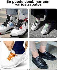 EstiloEstilo4 Pares Agujetas Elasticas, Wraps Agujetas, Cintas Elasticas Tenis, Adecuado Para Varios Tipos De Zapatos, Incluyendo Zapatillas Deportivas, Zapatos Casuales, Zapatos Altos, EtcVersióN MejoradaVersióN Mejorada - 1 - Ver 7