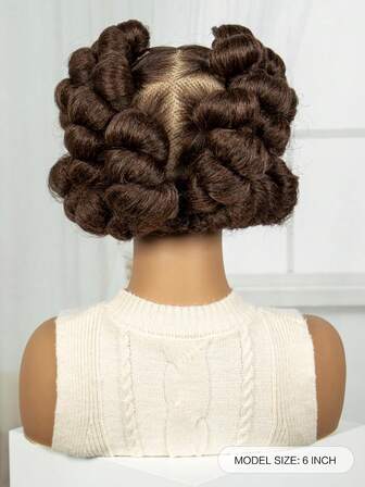 A ANYTIME HZ Synthetic Braided Wigs HD Full Lace Wig Knotless Box Braids Wigs For Black Women Handmade Afrian Braiding Hair Wigs