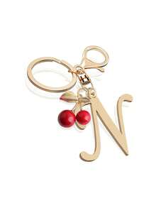 Móc khóa chữ cái mạ vàng cao cấp, mặt dây chuyền chữ cái 3D A-Z, họa tiết quả anh đào, móc khóa hợp kim thời trang, phụ kiện túi xách/ba lô, móc chìa khóa xe hơi, phụ kiện hàng ngày hoàn hảo cho nữ, quà tặng cho cặp đôi, móc khóa tối giản cổ điển, vật trang trí, phụ kiện túi xách, thích hợp làm quà tặng cho bạn bè, gia đình, người yêu, bạn gái, quà tặng quan trọng, quà lưu niệm ngày lễ, quà tặng tựu trường, quà Giáng sinh. - Nhiều màu - Xem 16