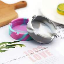 Heat Resistant Silicone Ashtray - Cute Design Rubber Ashtray For Outside & Home Use, Weatherproof Ashtray For Patio & Garden - Màu Hồng Tươi - Xem 6