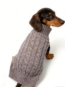 1 chiếc áo len cho thú cưng mới năm 2026, màu xám, kiểu Anh, dành cho chó Dachshund, thích hợp cho chó và mèo nhỏ, trang phục ấm áp mùa thu/đông, thiết kế dễ thương và đơn giản, phù hợp với chó Poodle, Teddy, Corgi, chống rụng lông, giữ ấm, vừa vặn với chó và mèo nhỏ. - Xám - Xem 5