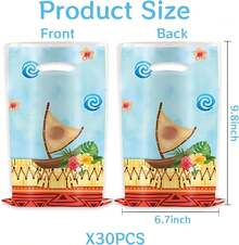 30pcs Pink Blue Cartoon Animation Luau Themed Party Supplies,Cartoon Animation Drations,Stitch Gift Bags, Candy Bags For Birthday Party Supplies For Boys And Girls - Đa màu6 - Xem 2