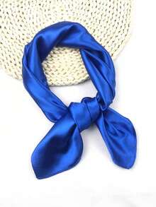1pc Women's Solid Color Fashion Bandana Scarf, Versatile Headband, Waistband, Neckerchief For Dress