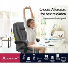 Office Chair With 2-Point Massage, Ergonomic Computer Chair With Footrest Executive Leather Home Desk Chair High... - B0CH8HQM48 - View 6