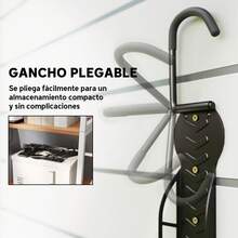 SPORTNOW Soportes de Pared para Bicicletas de 4 Piezas, Gancho para Colgar Bicicleta Plegable hasta 30 kg, Portabicicletas de Almacenamiento Vertical con Tornillos, para Casa, Garaje y Sótano, Negro - Negro - Ver 8