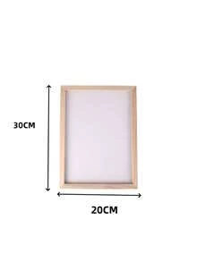 1个木质DIY纸质相框，多种尺寸可选，采用桐木制成，紧密网状设计透气排水，坚固耐用，适用于DIY手工活动、纸艺和干花工艺，激发创造力和艺术灵感，是派对、节日装饰和礼品的理想之选。