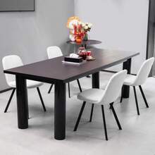 Dining Chair Teddy Fleece, Set Of 2, Soft Padding, All-Season Comfort & Stable Metal Frame - White - View 3