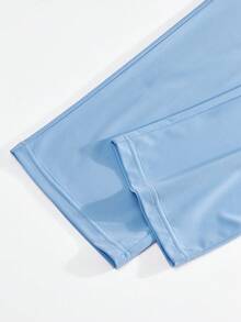 Herren Einfarbiger Langarm Sweatshirt und Lässig Cargo Hose Set, Herren 2 Stücke Set, Herren 2 Stücke Outfits, den ganzen Tag gemütlich und stylisch, Wochenendtrips, Outdoor-Aktivitäten, Reiseexpeditionen, Geschenk für Freund/Ehemann, Jahrestags-Geschenk - Babyblau - Übersicht 10