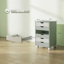 HOMCOM Filing Cabinets - Green - View 7
