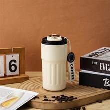 A 316 Stainless Steel Insulated Coffee Cup, Simple And Suitable For Portable Use, With A Portable Drawstring For Easy Access - 黑色 - 查看 6