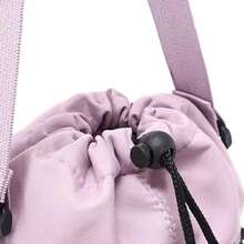 Bolsa de botella de agua portátil con correa ajustable, tazasérmicas, funda protectora aislada, bolsillo para teléfono, bolsa de viaje para deportes al aire libre - Negro - Ver 3