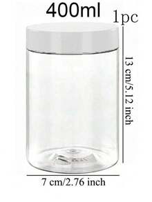 4pcs, 7cm In Diameter, Plastic Storage Bottle With Lid, Pigment Dispensing Bottle, Cream Bottle, Facial Mask Bottle, Eye Cream Bottle, Face Cream Bottle, PET, Wide Mouth, Transparent, Trial Fit, Small Dispensing Bottle, Cosmetics Dispensing Bottle - Clear - View 14