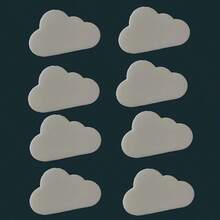 5pcs Cloud-Shaped Cushion Pads, Soundproof Anti-Collision Bumper Stickers For Walls, Doors, Cabinets, Bathrooms, Home Use - Multicolor - View 6