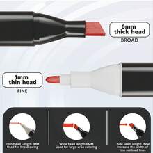 Bộ 168 bút dạ hai đầu màu, bút tô màu nghệ thuật không phai, phù hợp cho trẻ em, người lớn và học sinh, dùng để vẽ tranh, phác thảo, vẽ phác họa, viết nhật ký, ghi chú, lập kế hoạch, đồ dùng học tập, trang trí Giáng sinh, quà tặng Ngày Valentine, quà sinh nhật và những bất ngờ khác. - màu đen - Xem 5