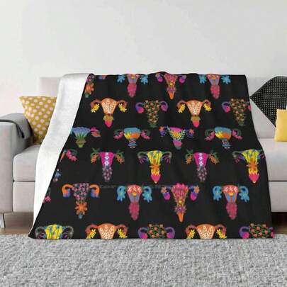 Uterus And Ovaries Pattern Galore All Sizes Soft Cover Blanket Home Decor Bedding Patter Galore Uterus Pattern Galore Uterus