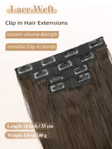 14 Zoll 4 Stücke Clip-In Haarverlängerungen aus synthetischen Fasern, weich und natürlich für den täglichen Gebrauch von Frauen