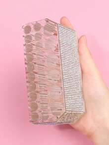 klimonla 1pc Acrylic Transparent 26-Hole Rhinestone Nail Art Organizer Pen Holder - White - View 5