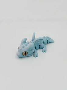 1/3/6/9pcs 3D Printed Movable Joint Dragon Model - Gem Eyes - Super Cool Model Toy - Home Decor - Office Desk Ornament - Birthday Gift - Christmas Gift - Easter Gift - Perfect Gift, 1pc Cute 3D Printed Small Movable Joint Dragon Novelty Toy, 3D Printed Animal Figurine, Suitable As Party Favors, Home Decor, Ideal Birthday Gift For Friends And Family, Holiday Party Giveaways, For Ages 14+ , [Varying Depth Of Colors] - Multicolor - View 9