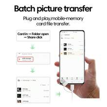 USB 3.0 三合一读卡器，USB/Type-C 转 SD/TF 卡多功能闪存卡适配器，适用于 PC 笔记本电脑的高速适配器 - 白色 - 查看 6
