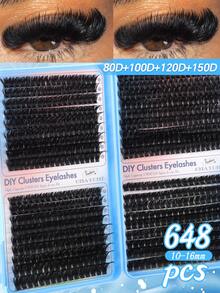 Bộ mi giả lông chồn D-Curl 720/666/648 sợi, bao gồm keo, chất làm kín, nhíp, cọ mi, dễ dàng tự làm cho người mới bắt đầu, tạo vẻ mềm mại tự nhiên, mi dày dặn, mềm mại và có thể tái sử dụng, tiện lợi, phù hợp với mọi kiểu trang điểm mắt. - Nhiều màu - Xem 18