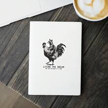 Living The Dream, One Bad Decision At A Time (Funny Raccoon Rooster Edition) Sticker For Laptops, Water Bottles, Notebooks, Compatible With IPads, And Cups, For Students, Teachers, And Chaotic Humans Who Treat Life Like A Barnyard Sitcom, Perfect Gift For Anyone Who Laughs At Their Own Disaster Management Skills