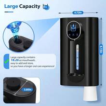 Automatic Mouthwash Dispenser - USB Rechargeable, 3 Settings, LED Display, 18oz, Black - 預設 - 查看 5