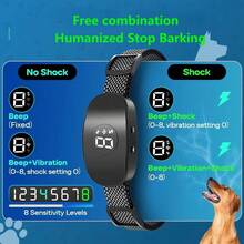 Anti-Bark Dog Collar, Suitable For Large, Medium And Small Dogs, Smart Anti-Bark Collar, Rechargeable Anti-Bark Training Collar With 8 Sensitivity Levels, Anti-Bark Training Collar With Buzzing And Shock Function, Shock And Vibration Function Can Be Turned Off