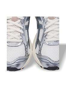 Asics KAYANO 14 男女通用运动鞋 透气吸汗 弹性好 百搭 纯色 易洗 运动户外跑步步行 银/米色/绿色 1203A537-109 - 銀色/米白色/深綠色 - 查看 7