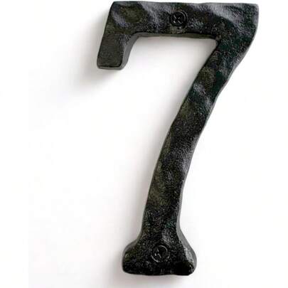 NACH JS-RUSTICNUMBER House Address Number - #7 Rustic Cast Iron 6"
