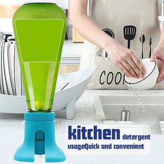 4 件套倒置瓶架，倒置瓶盖，多功能支架，沐浴露、洗发水防漏瓶盖