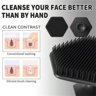 Silicone Facial Cleaning Brush Scrubber Men Miniature Face Deep Clean Shave Massage Face Scrub Brush Face Cleaner