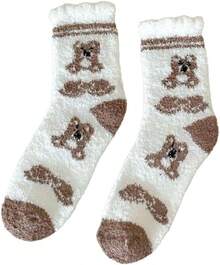 1/2/3 pares de calcetines térmicos esponjosos para mujer, para invierno, nieve, color cálido, calcetines para dormir en el piso - 3 pares. - Ver 8