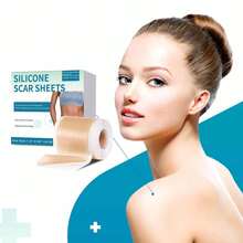 硅胶疤痕贴，硅胶疤痕胶带（1.6英寸×60英寸卷装-1.5米），硅胶疤痕覆盖条，专业疤痕覆盖贴 - 彩色 - 查看 5