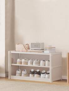 多功能透明翻盖防尘鞋柜，带盖衣柜，带搁板，鞋架，独立式展示架，可自行组装，落地式储物架，书柜，适用于卧室、客厅、厨房、书房、办公室、节日收纳、圣诞礼物 - 彩色 - 查看 11