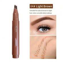 1pc 4D Liquid Eyebrow Pencil With Multi-Prong Tip, Smudge-Proof, Long-Lasting, Quick Drying, Available In Dark Brown, Ash Brown, Black, Light Brown - Multicolor - View 10
