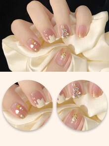 Bộ 1 tờ sticker dán móng tay, sticker trang trí móng tay mùa hè, sticker tự dính, chống thấm nước và bền lâu, sticker gel móng tay thời trang, tự làm móng. - Hồng - Xem 6