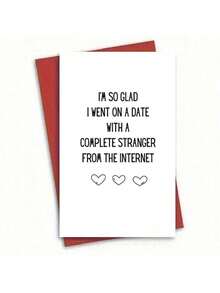 1pc/2pcs Funny & Creative Anniversary Card, Happy Valentine's Day, Celebrate Love - White - View 5