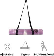 U can - Strap para Cargar Tapete de Yoga o Mat| Correa UCAN Ajustable| Estiramiento, Pilates, Barre, Ejercicio y Entrenamiento| Mantiene el tapete enrollado y organizado - Gris - Ver 3
