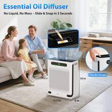 Large Room Air Purifier For Allergies & Pet Hair, HEPA Filter With Auto Air Quality Sensor, 45dB Quiet Air Cleaner For Home, Smoke, Dust, Odors Eliminator, Washable Filter - US A Type Plug(110-127V) - View 9